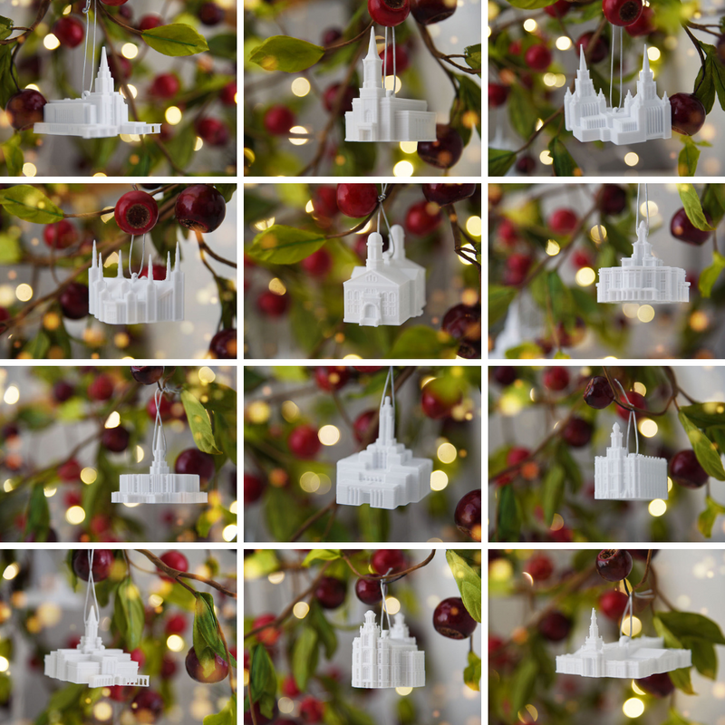 (PACK of 5) Temple Christmas Ornaments | Choose Any Temple - Tiny 3D Temples
