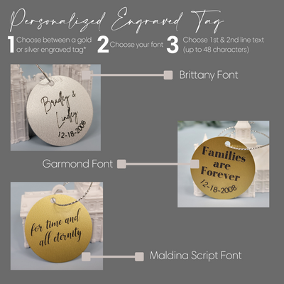 Personalized Engraved Tag for Tiny Temple Ornament