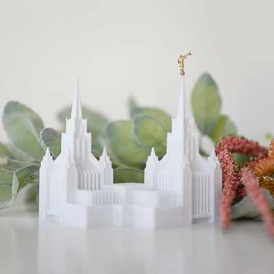 San Diego California Temple Replica Statue - Tiny 3D Temples