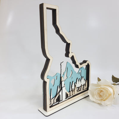 Boise Idaho Temple LDS Customized Temple State Sign, Laser cut and fully assembled