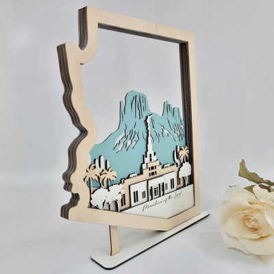 Phoenix Arizona Temple LDS Customized Temple State Sign, Laser cut and fully assembled