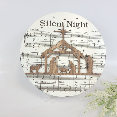 Silent Night Nativity 10 inch display (includes easel)