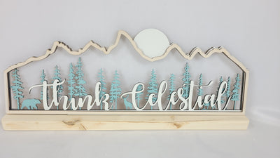 Think Celestial Outdoor Sign- Tiny 3D Temples