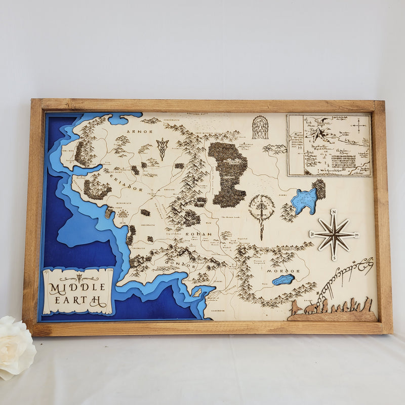 Middle Earth Lord of the Rings Map