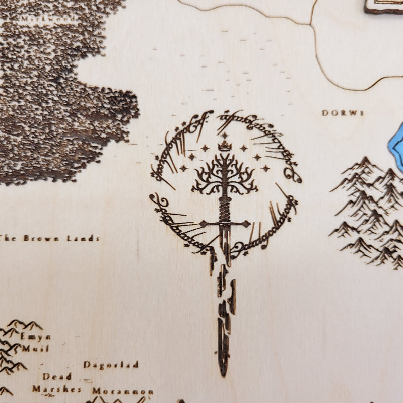 Middle Earth Lord of the Rings Map