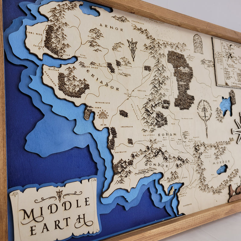 Middle Earth Lord of the Rings Map