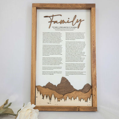 The Family Proclamation Sign with Grand Teton Mountain