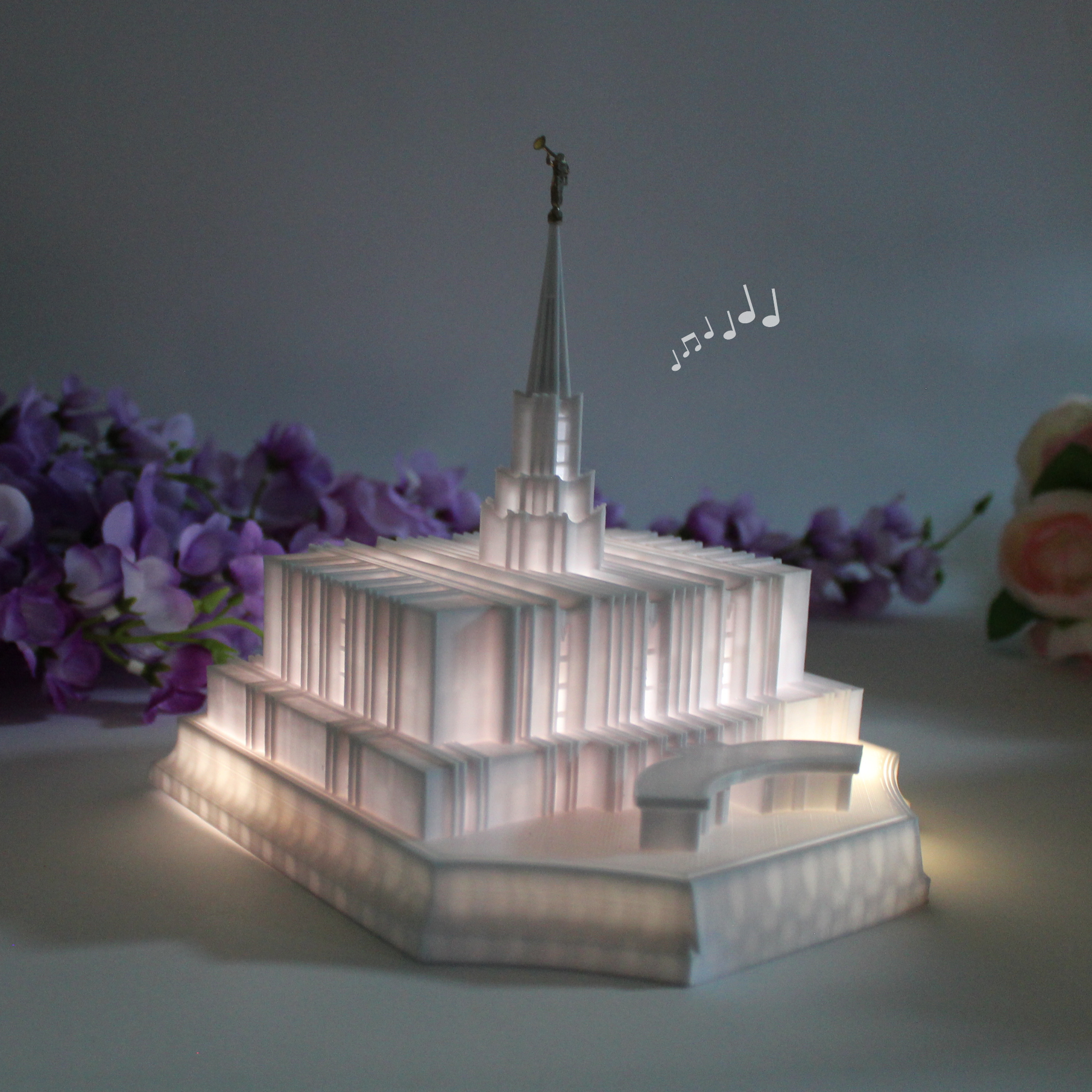 Jordan River Utah Temple Music Light – Tiny 3D Temples