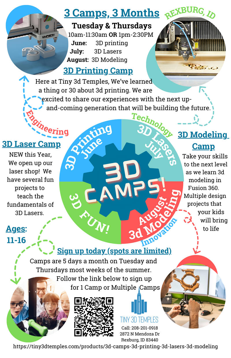 3D CAMPS: 3D Printing, 3D Lasers, 3D Modeling