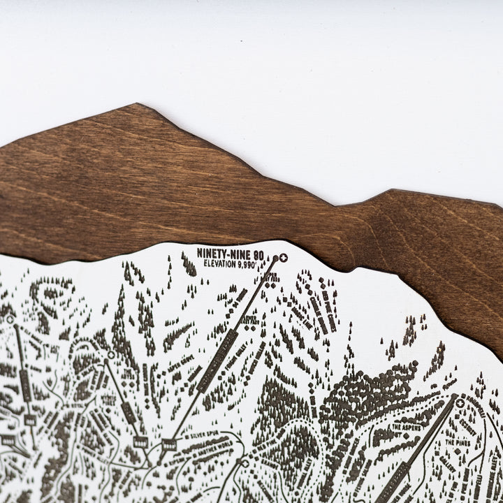 Park City Mountain Wooden Ski Map | Engraved Trail Art – Tiny 3D