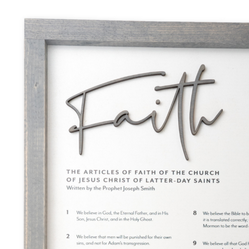 4 Piece Framed Modern Proclamation Sign Collection | Full 4-Sign Set