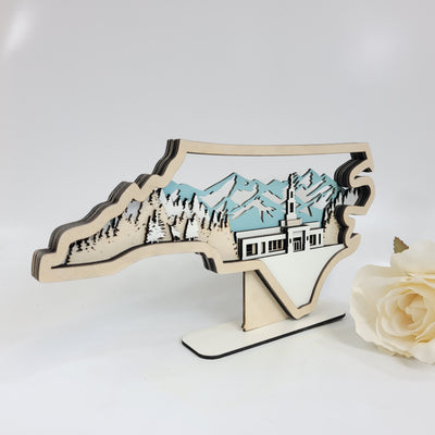 Raleigh North Carolina Temple LDS Customized Temple State Sign, Laser cut and fully assembled