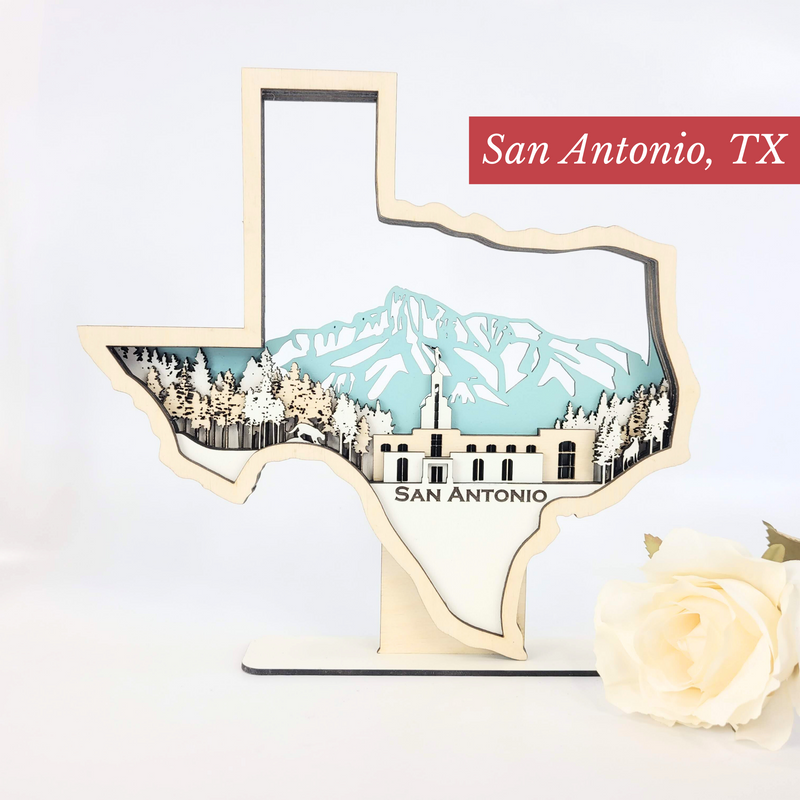 San Antonio Texas Temple State Sign