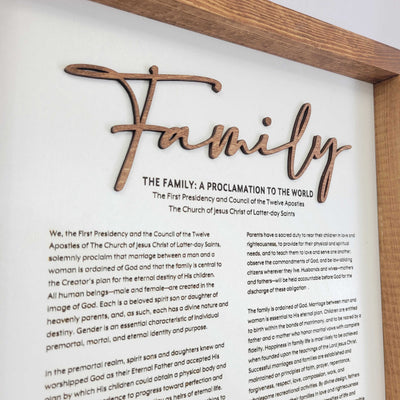 The Family Proclamation Sign with Grand Teton Mountain