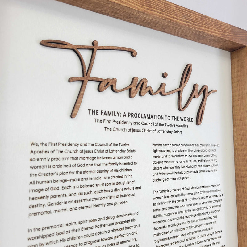 Proclamation Decorative The Family: A Proclamation to the World Scenic Sign | Tiny 3D Temples