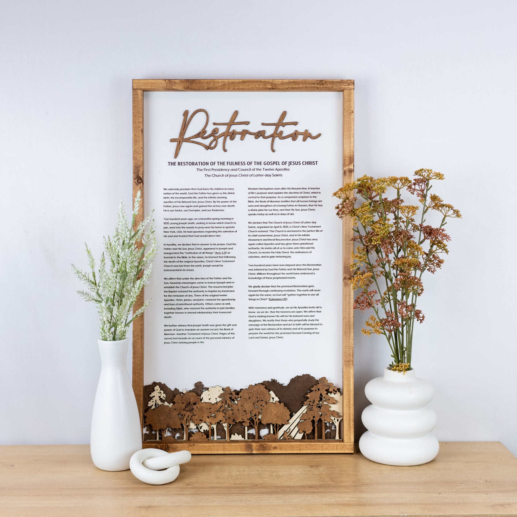 Restorative Sign The Restoration Proclamation Scenic Sign | Tiny 3D Temples