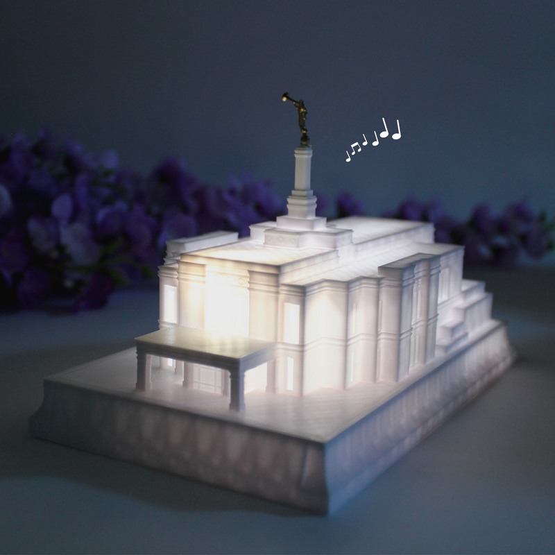 Snowflake Tample Snowflake Arizona Temple Music Light – Tiny 3D Temples