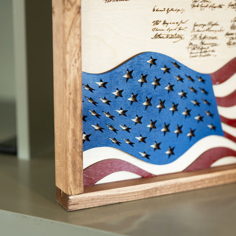 Declaration of Independence & America The Beautiful Sign & Framed Dist ...