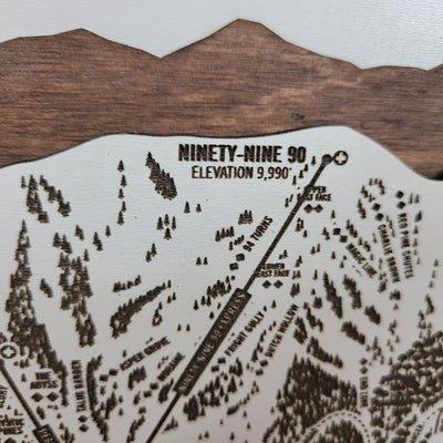 Park City Ski Resort Laser Engraved Map