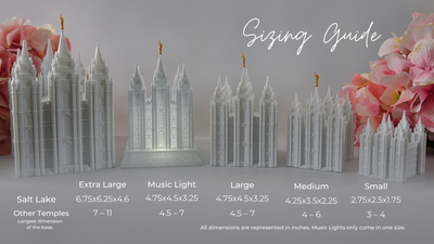 St. George Utah Temple Replica Statue - Tiny 3D Temples