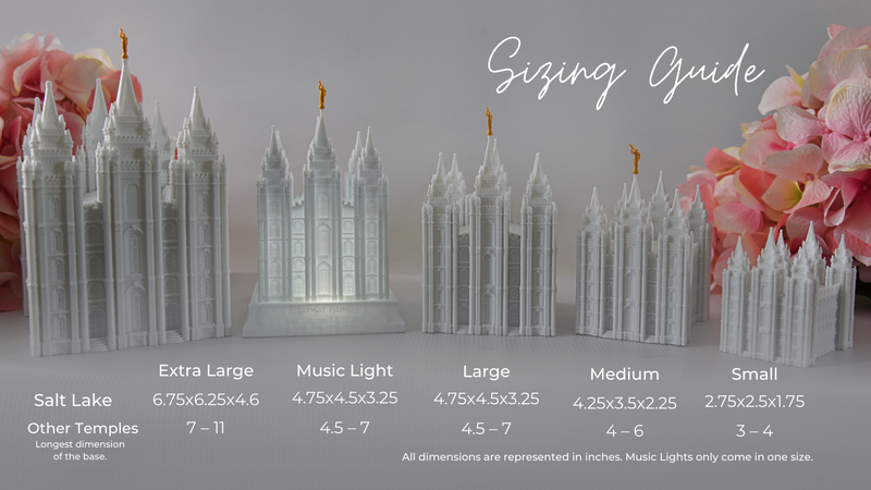 Ogden Utah Temple Replica Statue - Tiny 3D Temples