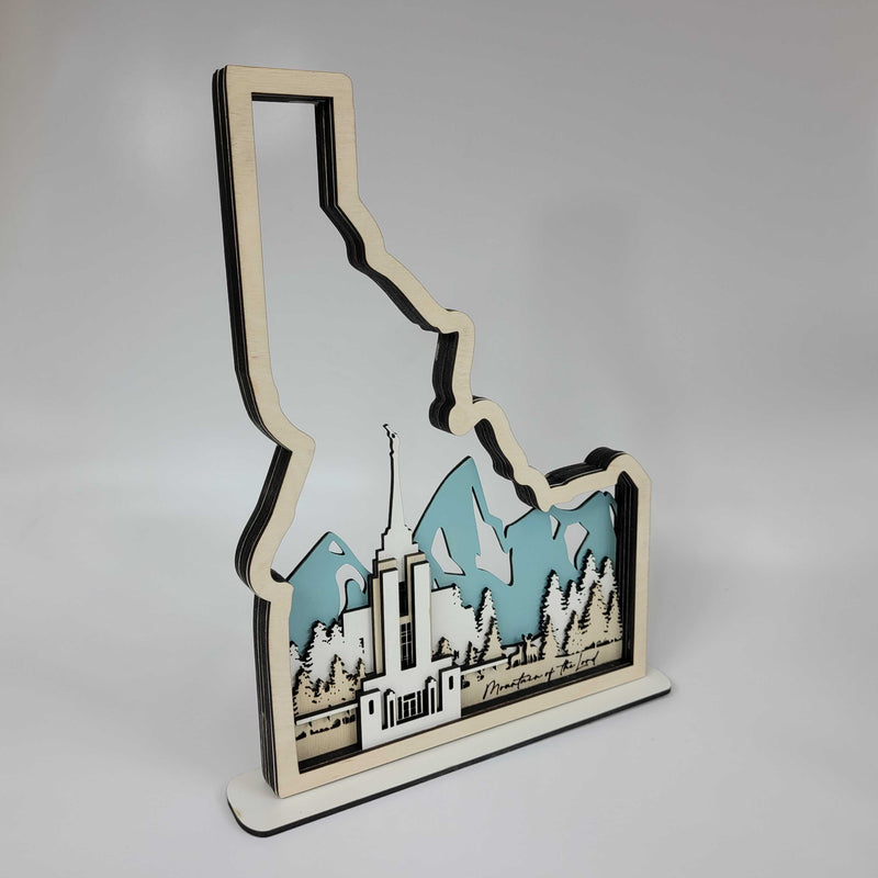 Rexburg, Idaho Temple LDS Customized Temple State Sign, Laser cut and fully assembled