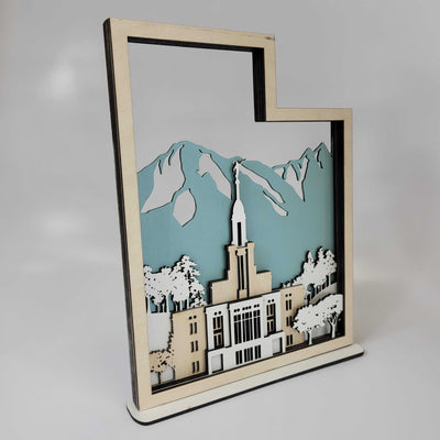 Payson, Utah Temple LDS Customized Temple State Sign, Laser cut and fully assembled