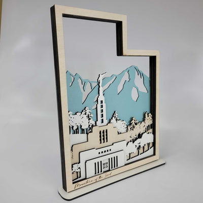 Draper, Utah Temple LDS Customized Temple State Sign, Laser cut and fully assembled