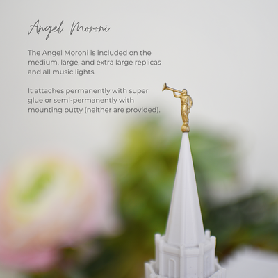 Angel Moroni Topper - Tiny 3D Temples