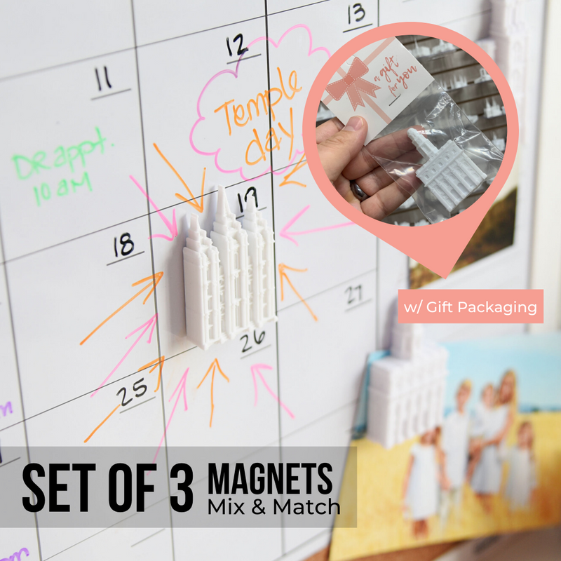 3 Temple Magnets | Mix & Match | Gift Ready - Tiny 3D Temples