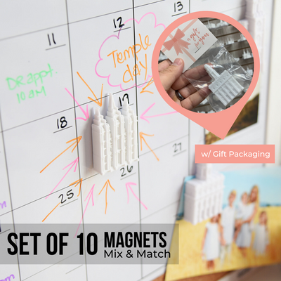 10 Temple Magnets | Mix & Match | Gift Ready - Tiny 3D Temples