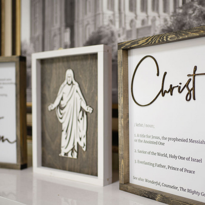 Christus Sign Set: Includes Christ Definition Sign, Christus Sign, Hear Him Sign