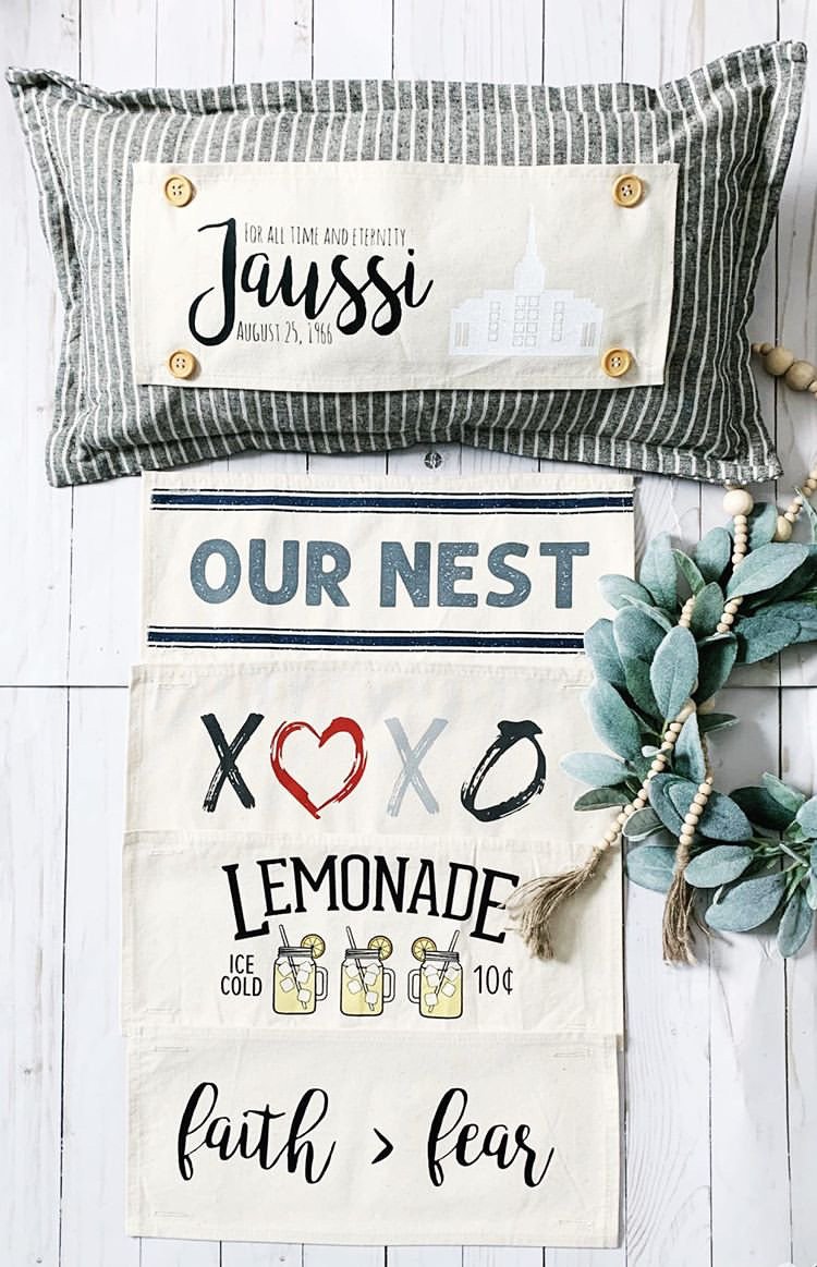 Our Nest, XOXO, Lemonade, Faith > Fear - Interchangeable Pillow Panels® Set w/ Customizable Temple Panel