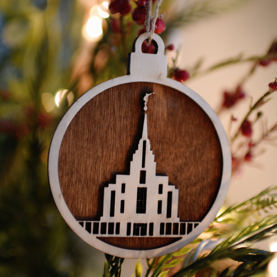 Wooden Temple Christmas Ornament | Choose Any Temple | 200+ Temples to Choose From