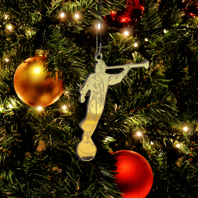 Angel Moroni Christmas Tree Ornament (Gold Mirror)