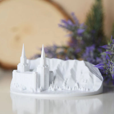 Brigham City Temple on Mountain: Mountain of the Lord - Tiny 3D Temples