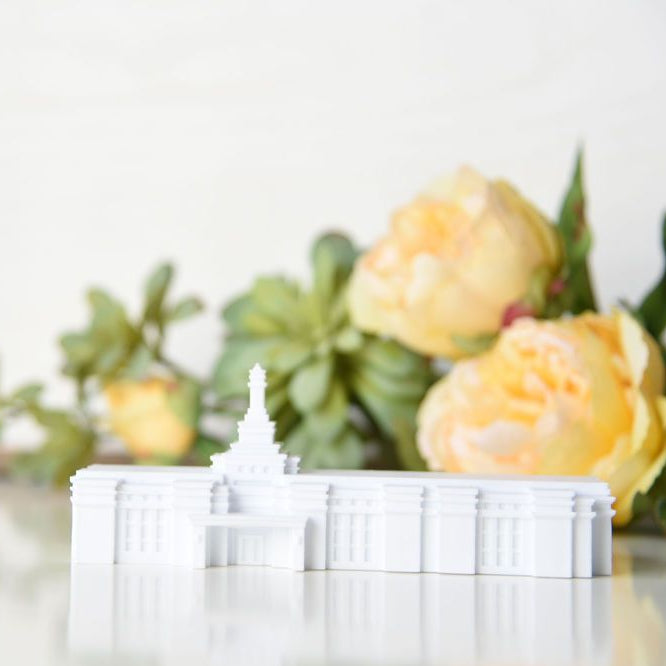 Oklahoma City Oklahoma Temple Replica Statue - Tiny 3D Temples