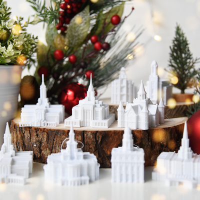 (PACK of 5) Temple Christmas Ornaments | Choose Any Temple - Tiny 3D Temples