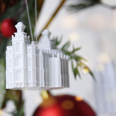 Logan Temple Christmas Ornament | Choose Any Temple - Tiny 3D Temples