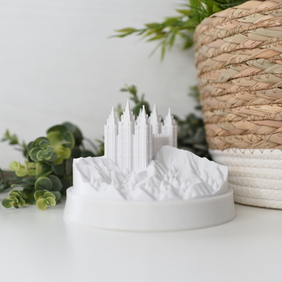 Salt Lake Temple and Lookout Peak: Mountain of the Lord - Tiny 3D Temples