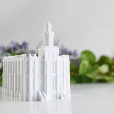 St. George Utah Temple Replica Statue - Tiny 3D Temples