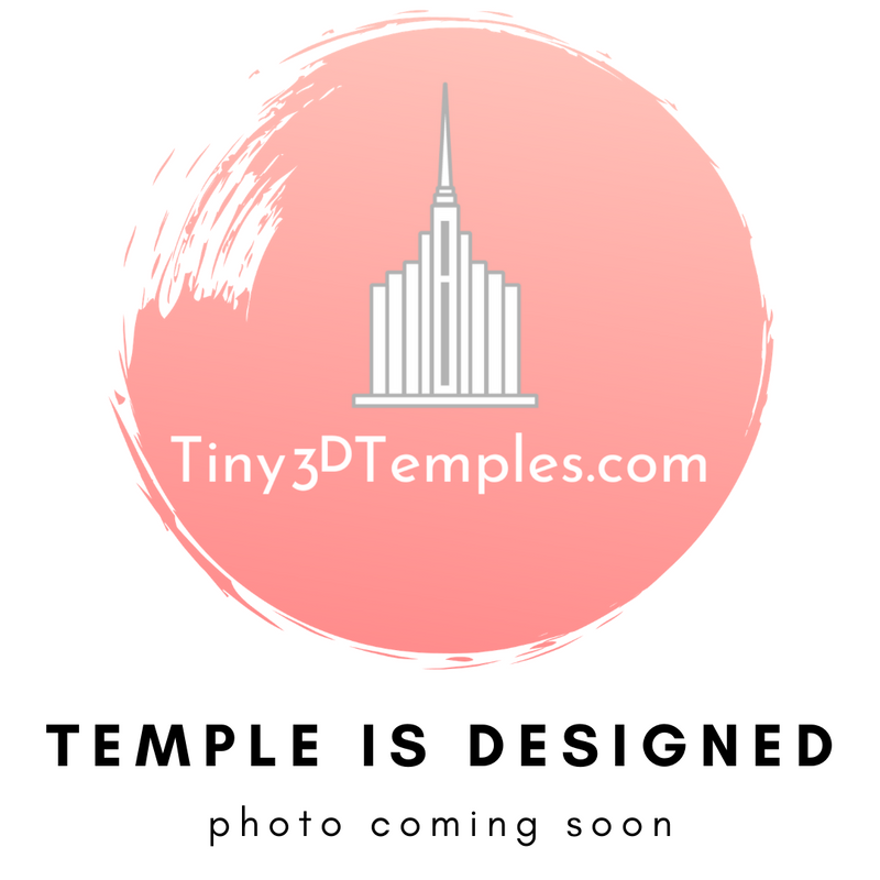 Papeete Tahiti Temple Magnet - Tiny 3D Temples