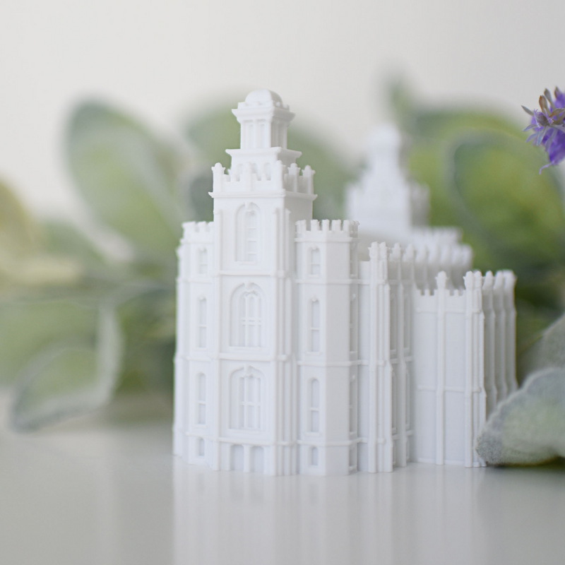 Logan Utah Temple Replica Statue - Tiny 3D Temples