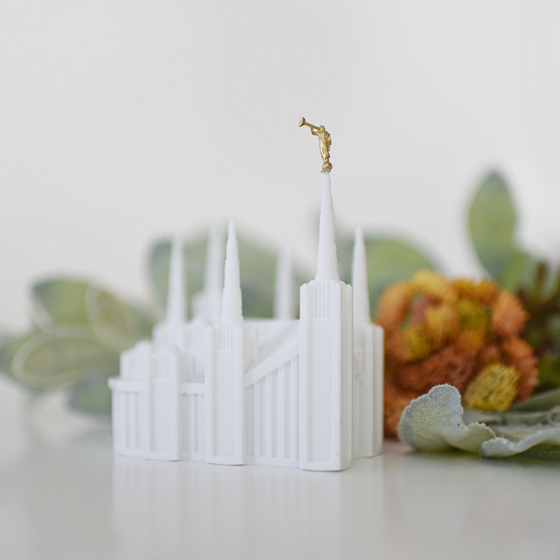 Portland Oregon Temple Replica Statue - Tiny 3D Temples