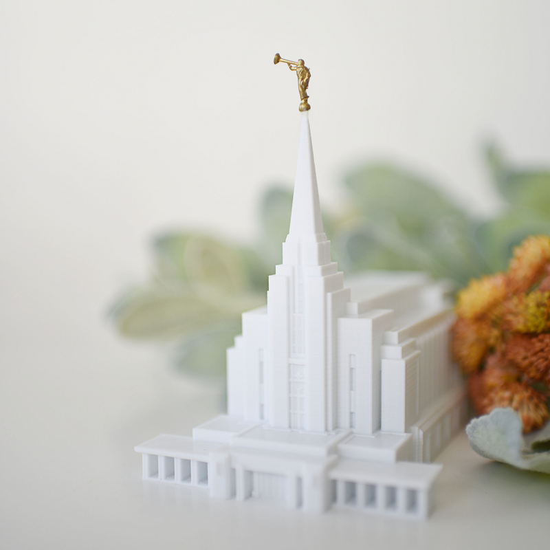 Rexburg Idaho Temple Replica Statue - Tiny 3D Temples